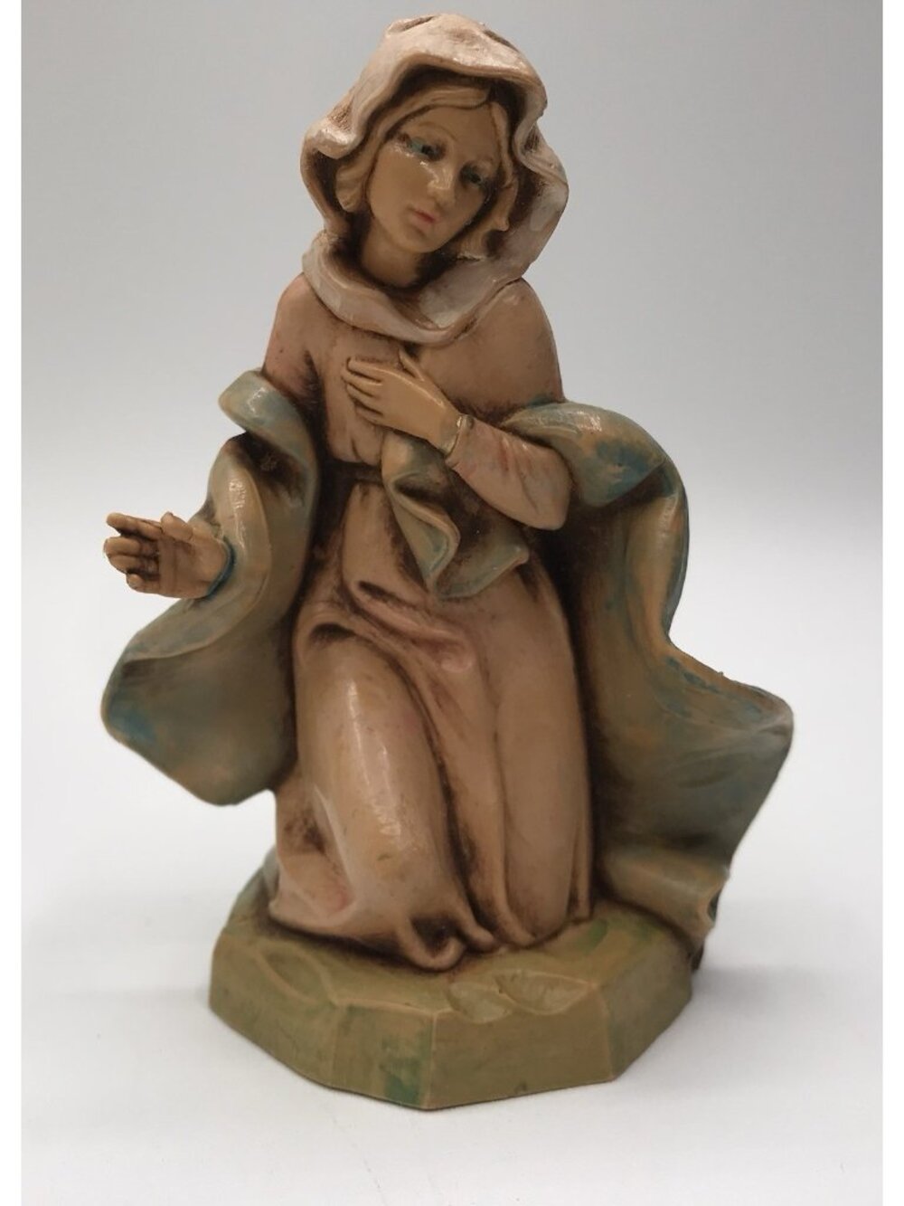 Virgin Mary Vintage Fontanini Roman Nativity 5" Chistmas 1992 #72512 Box  & Card